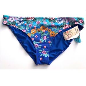 NWT Johnny was xxl Floral Blue Bikini Bottom